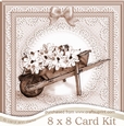 8 x 8 Flower Filled Wheelbarrow Kit with 3d Decoupage