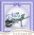 8 x 8 Flower Filled Wheelbarrow Kit with 3d Decoupage