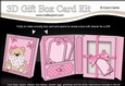 3D Cute Little Teddy Bear Gift Box Card Kit 3d Decoupage