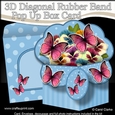 3D Diagonal Rubber Band Pop Up Box Card Kit - Pretty Flowers & Butterflies