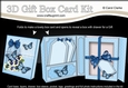 3D Gift Box Card Kit 3d Decoupage - Butterfly & Flowers Birdcage