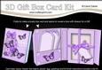 3D Gift Box Card Kit 3d Decoupage - Butterfly & Flowers Birdcage