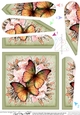 Butterflies & Flowers Fan Pyramage Topper
