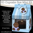 3D Mini Milk Carton Cupcake Treat Box Mini Kit - Cute Little Ethnic Baby Boy
