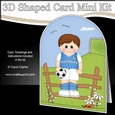 3D Shaped Card Kit - Little Footballer Plays for Blackburn