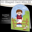 3D Shaped Card Kit - Little Footballer Plays for Aston