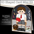 3D Shaped Card Kit - Cute Little Schoolboy