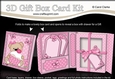 3D Cute Little Teddy Bear Gift Box Card Kit 3d Decoupage