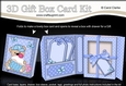 3D Cute Little Teddy Bear Gift Box Card Kit 3d Decoupage