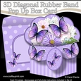 3D Diagonal Rubber Band Pop Up Box Card Kit - Pretty Flowers & Butterflies