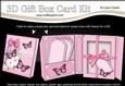 3D Gift Box Card Kit 3d Decoupage - Butterfly & Flowers Birdcage