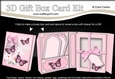 3D Gift Box Card Kit 3d Decoupage - Butterfly & Flowers Birdcage
