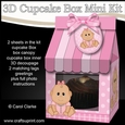 3D Mini Milk Carton Cupcake Treat Box Mini Kit - Cute Little Ethnic Baby Girl