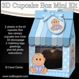 3D Mini Milk Carton Cupcake Treat Box Mini Kit - Cute Little Ethnic Baby Boy