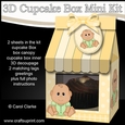 3D Mini Milk Carton Cupcake Treat Box Mini Kit - Cute Little Ethnic Baby Boy