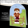 3D Shaped Card Kit - Little Footballer Plays for Bradford