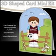 3D Shaped Card Kit - Little Footballer Plays for Burnley