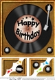 8 x 8 Happy Birthday Record Scalloped corner Topper