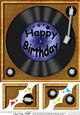 8 x 8 Happy Birthday Record Scalloped corner Topper