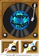 8 x 8 Happy Birthday Record Scalloped corner Topper