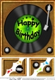 8 x 8 Happy Birthday Record Scalloped corner Topper