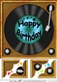 8 x 8 Happy Birthday Record Scalloped corner Topper