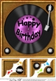 8 x 8 Happy Birthday Record Scalloped corner Topper