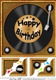 8 x 8 Happy Birthday Record Scalloped corner Topper