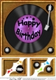 8 x 8 Happy Birthday Record Scalloped corner Topper