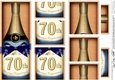 DL 70th Birthday Champagne in a Box with top & bottom stacker