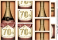 DL 70th Birthday Champagne in a Box with top & bottom stacker