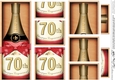 DL 70th Birthday Champagne in a Box with top & bottom stacker