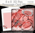 8 x 8 Perfume Lace & Dragonflies Fan Pyramage Kit
