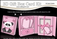3D Cute Little Panda Bear Gift Box Card Kit 3d Decoupage