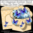 3D Diagonal Rubber Band Pop Up Box Card Kit - Pretty Flowers & Butterflies