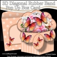 3D Diagonal Rubber Band Pop Up Box Card Kit - Pretty Flowers & Butterflies