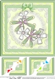 8 x 8 Dreamy Dragonflies Scalloped corner Topper