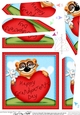 Frank Meerkat Grandparents Day Heart Fan Pyramage Topper