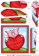 Zoe Piggy Grandparents Day Heart Fan Pyramage Topper