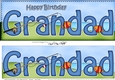 Large DL Happy Birthday GRANDAD 3D decoupage with Fishing