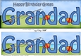 Large DL Happy Birthday GREAT GRANDAD 3D decoupage with Fishing
