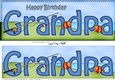 Large DL Happy Birthday GRANDPA 3D decoupage with Fishing