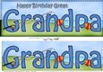 Large DL Happy Birthday GREAT GRANDPA 3D decoupage with Fishing