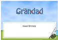 Large DL Happy Birthday GREAT GRANDAD insert with Fishing