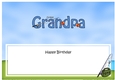 Large DL Happy Birthday GREAT GRANDPA insert with Fishing
