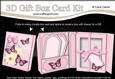 3D Gift Box Card Kit 3d Decoupage - Butterfly & Flowers Birdcage