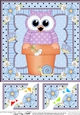 8 x 8 Flower Pot Friends Cute Little Hoot Owl Scalloped Corner Stacker
