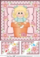 8 x 8 Flower Pot Friends Cute Little Fairy Scalloped Corner Stacker