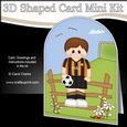 3D Shaped Card Kit - Little Footballer Plays for Hull
