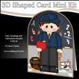3D Shaped Card Kit - Cute Little Schoolboy